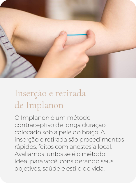 Inserção e retirada de Implanon